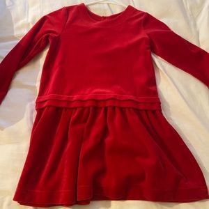 Hanna Anderson Red velvet dress